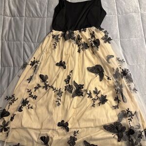 Elegant Black and Cream Kids Dress